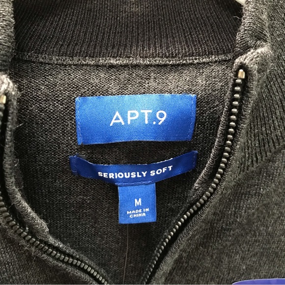 NWT Mens Apt.9 Seriously Soft half zip pullover - Picture 4 of 5